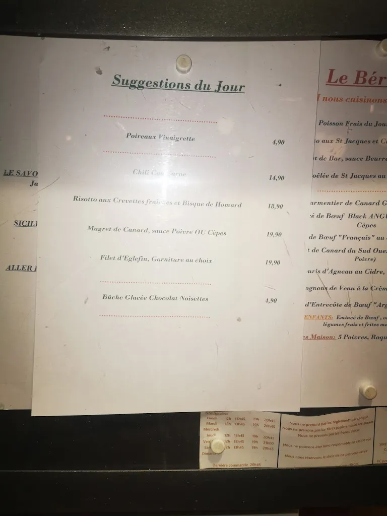 Menu_Le Bérénice_Annemasse_image_1