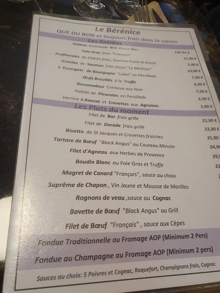 Menu_Le Bérénice_Annemasse_image_3