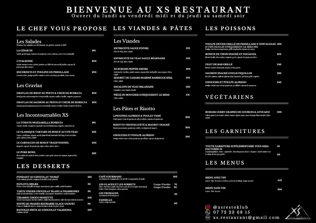 Menu_Le XS Restaurant_Seyssins_image_1
