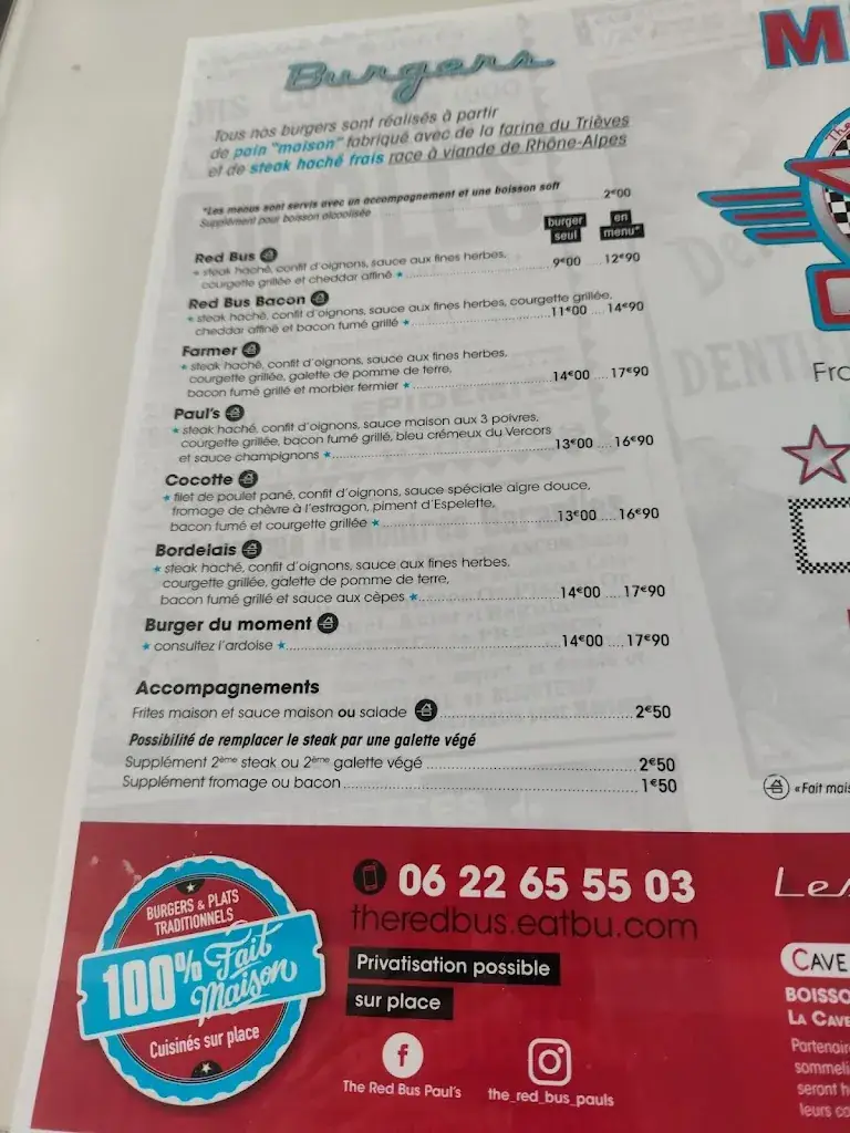 Menu_The Red Bus Diner PAUL’S_Seyssins_image_4