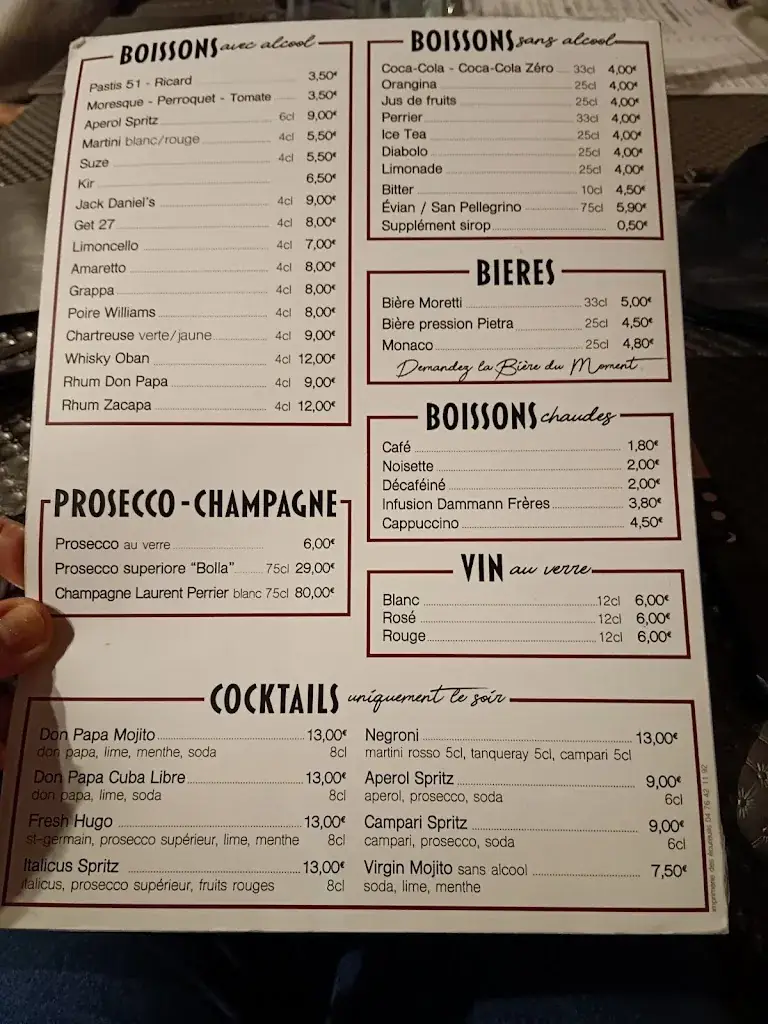 Menu_Ristorante Da Peppino La Suite_Seyssinet-Pariset_image_1