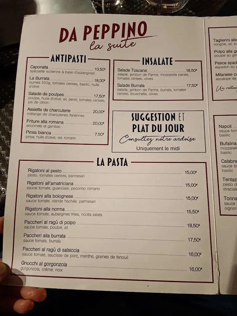 Menu_Ristorante Da Peppino La Suite_Seyssinet-Pariset_image_4
