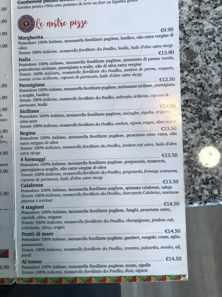 Menu_RISTORANTE PIZZERIA CUCINA SICILIANA_Seyssinet-Pariset_image_1