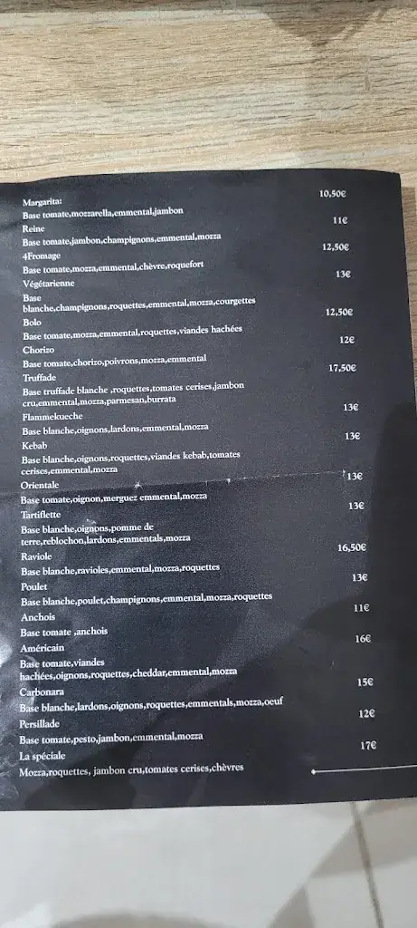 Menu_Pizzeria la grotte_Taulignan_image_1