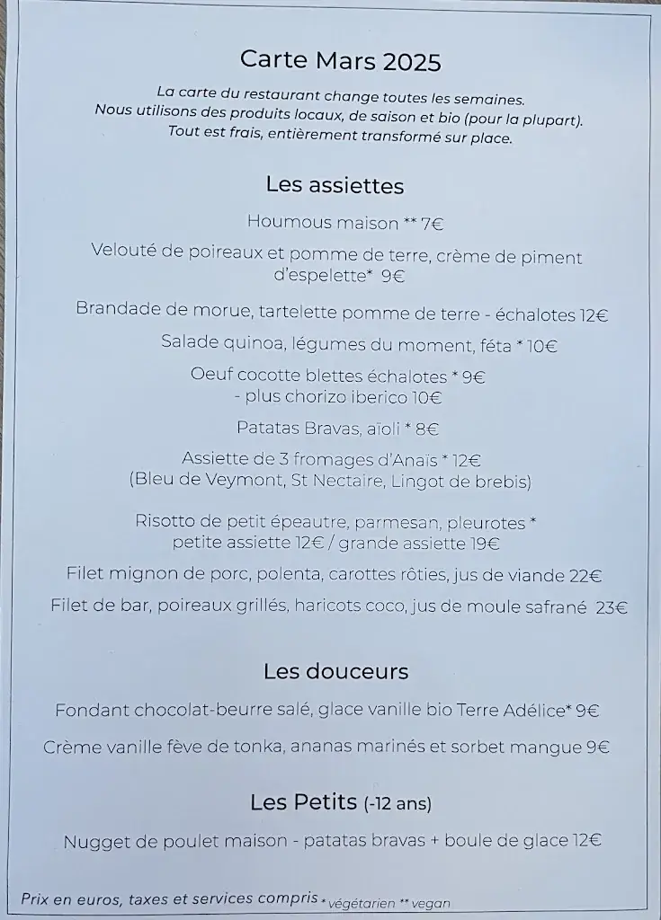 Menu_Le Pied de la Lettre, restaurant et maison d'hôtes_Grignan_image_1