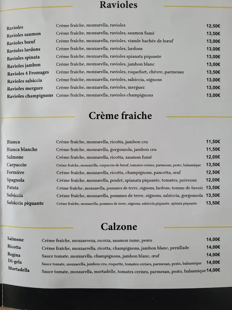 Menü_Il Gusto Dell'Italia , vice champion du monde pizza 2024_Seyssinet-Pariset_Bild_1