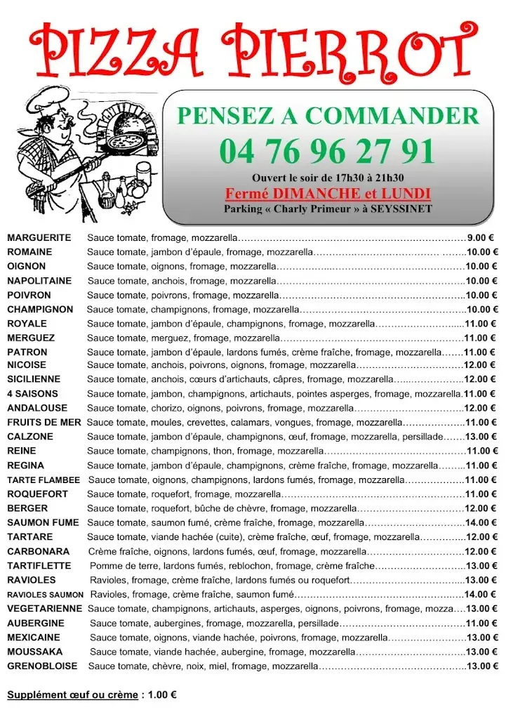 Menu_Pizza Pierrot_Seyssinet-Pariset_image_1