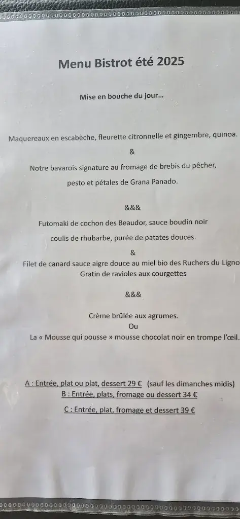 Menu_Restaurant Le Thymallus TENCE_Tence_image_1