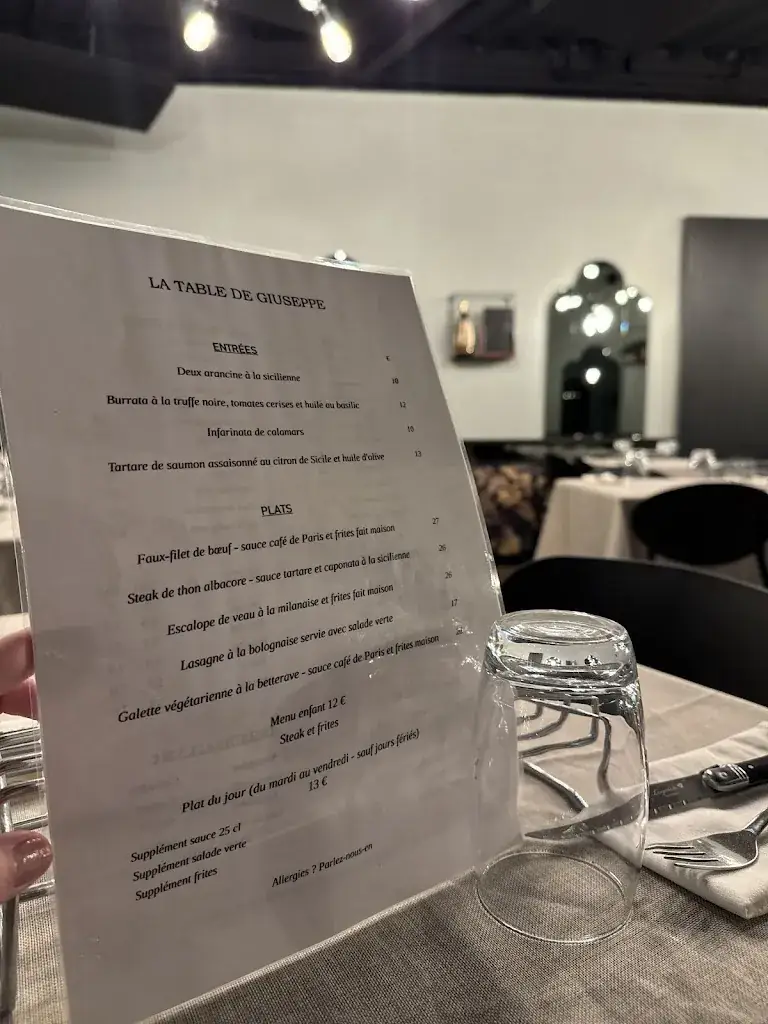 Menu_La table de Giuseppe_Annemasse_immagine_3