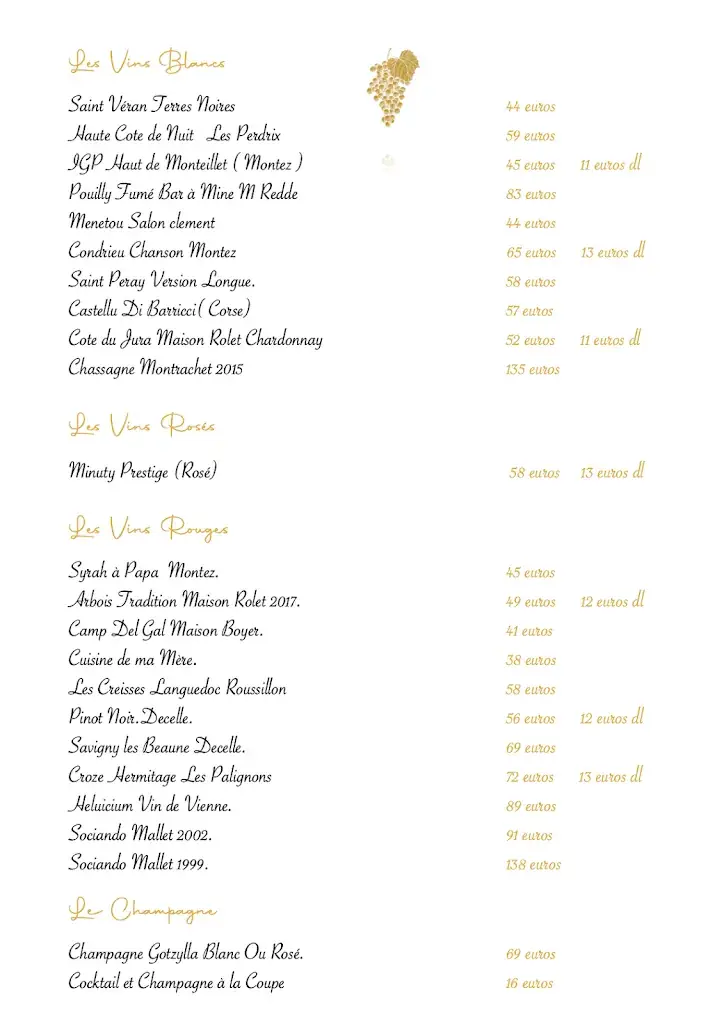 Menu_Restaurant Bistrot Le Petit Cep_Thoiry_image_1