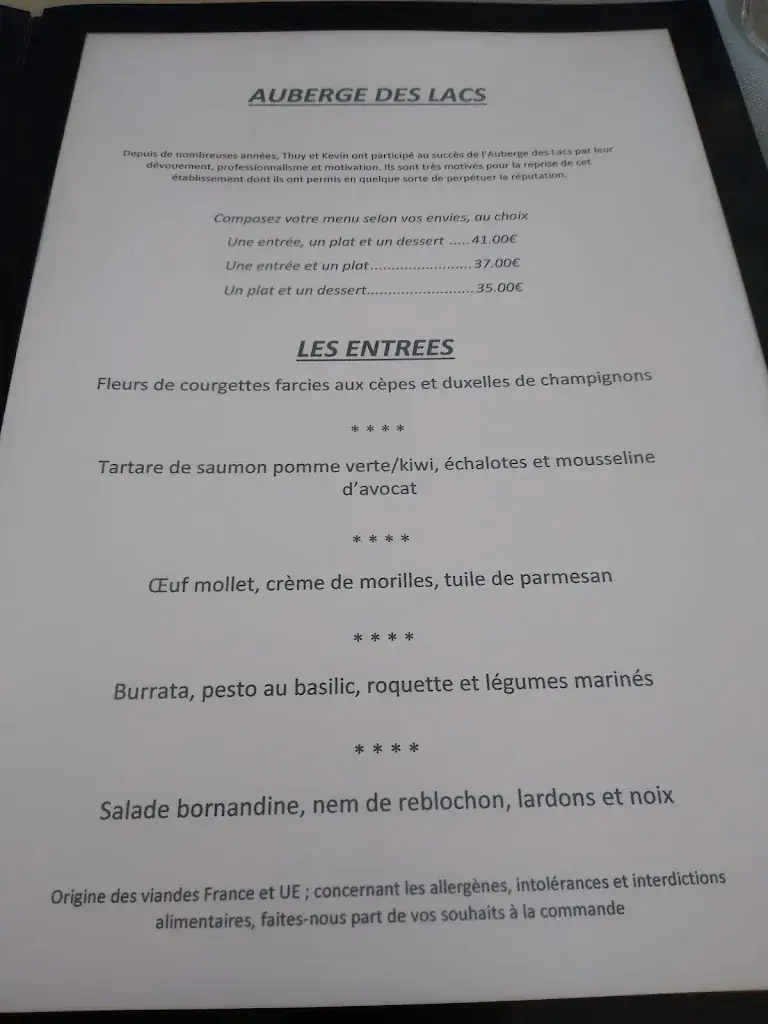 Auberge des Lacs Restaurant in Thyez