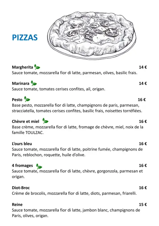 Menü_L'Ours Bleu Restaurant_Samoëns_Bild_2