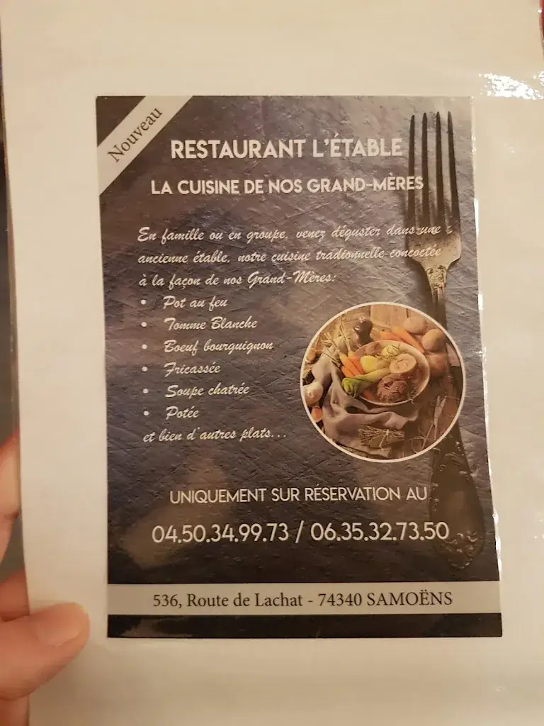 Menu_Restaurant l'Étable_Samoëns_image_1