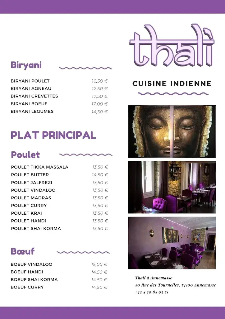 Menu_Thali Restaurant_Annemasse_immagine_4
