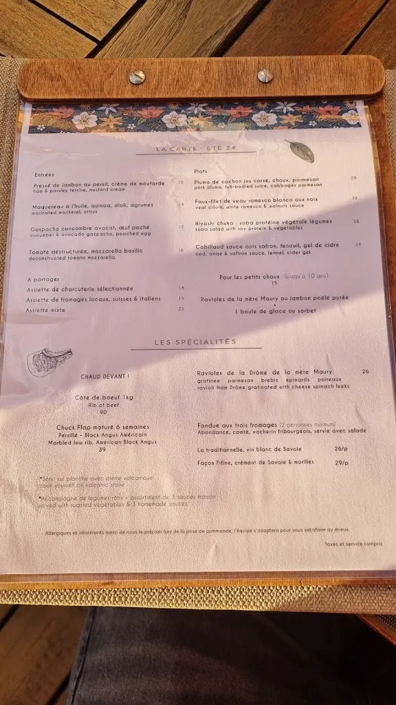 Menu_La table de Fifine_Samoëns_image_1