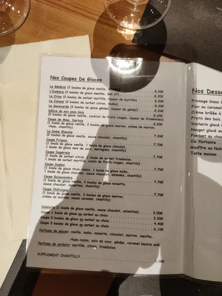 Menu_Restaurant Le Sérac (restaurant, pizzeria, spécialités savoyardes)_Samoëns_image_4