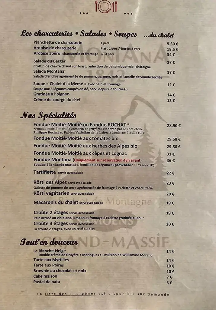 Menu_Le Montana 1842_Samoëns_image_1