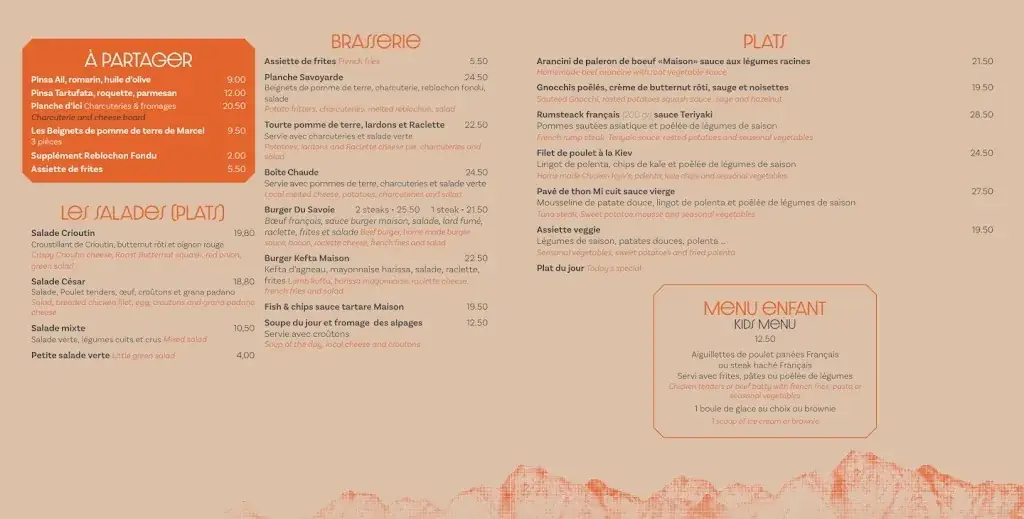 Menu_BRASSERIE RESTAURANT LE SAVOIE_Samoëns_immagine_1