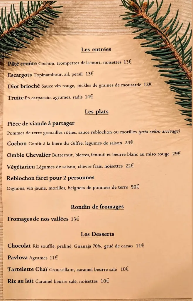 Menu_La Sapinette_Morillon_image_1