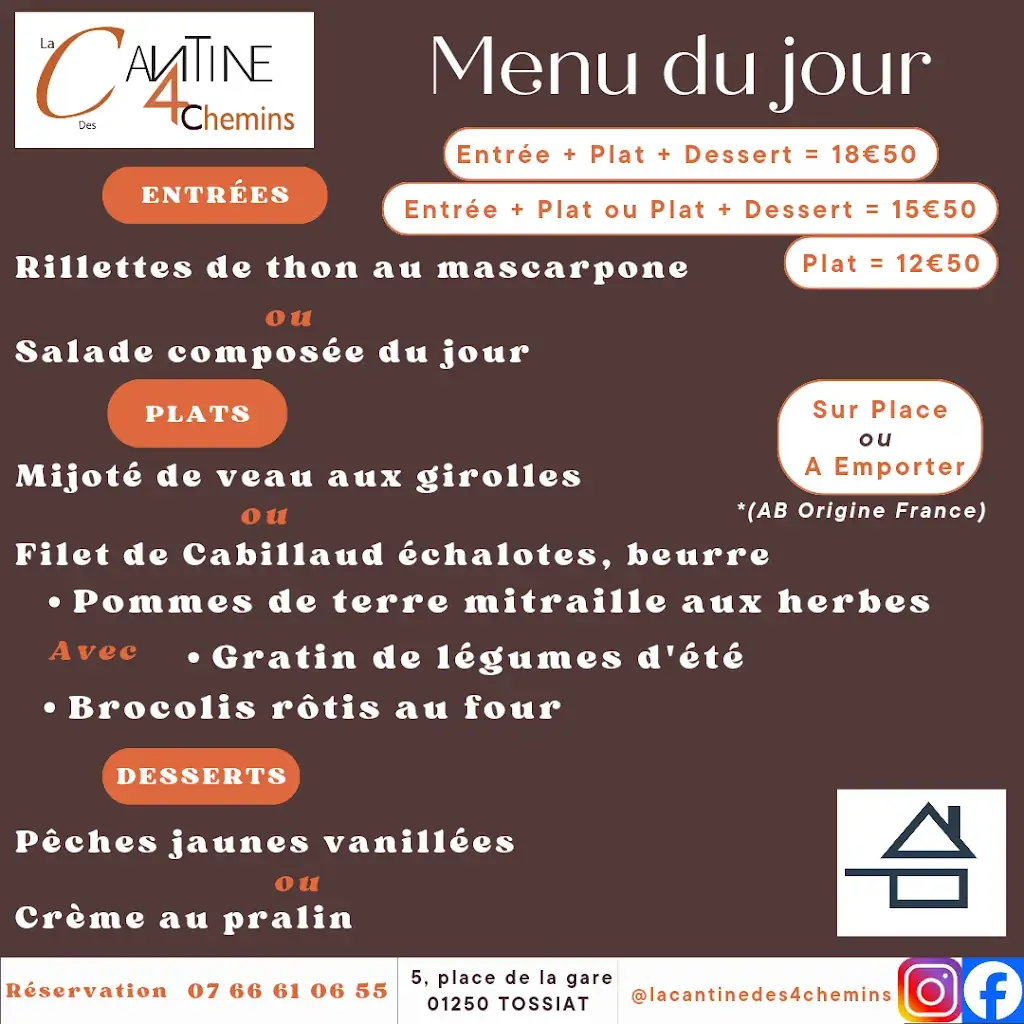 Menu_La Cantine des 4 Chemins_Tossiat_image_2