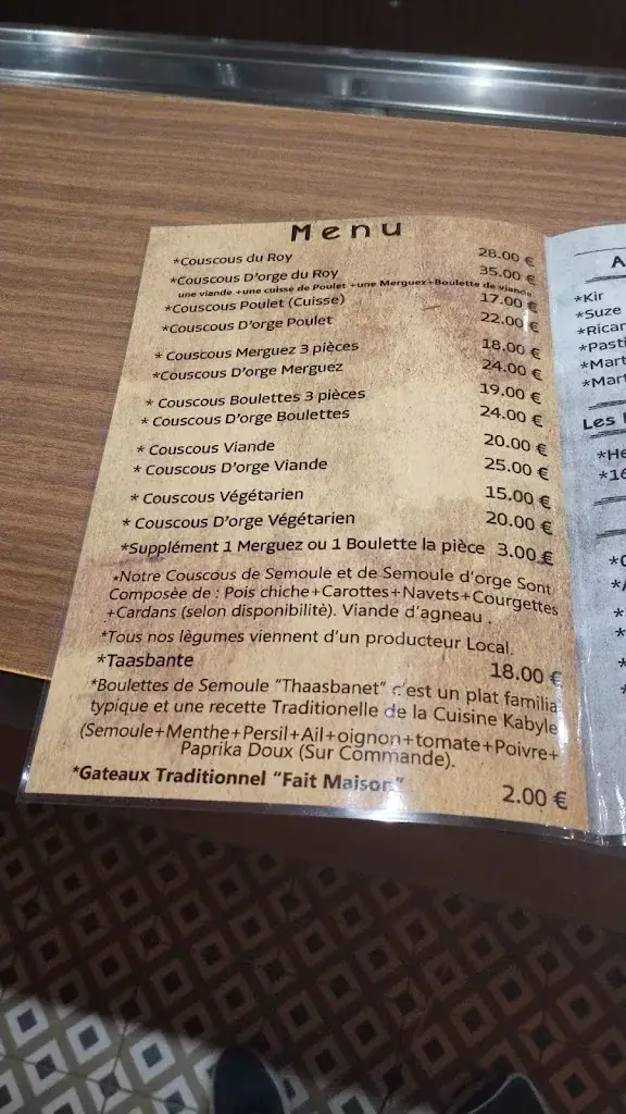 Menu_Au Roy du Couscous_Annemasse_immagine_2