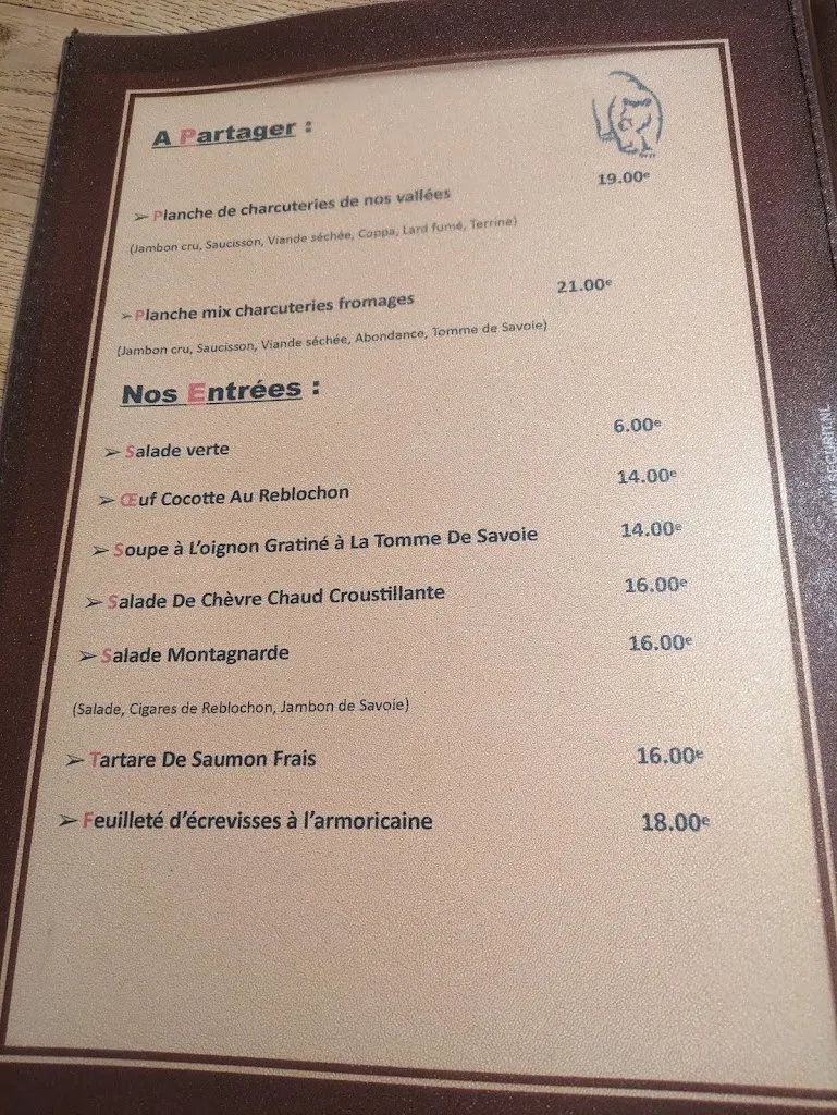 Menü_Le Grizzly_Taninges_Bild_3