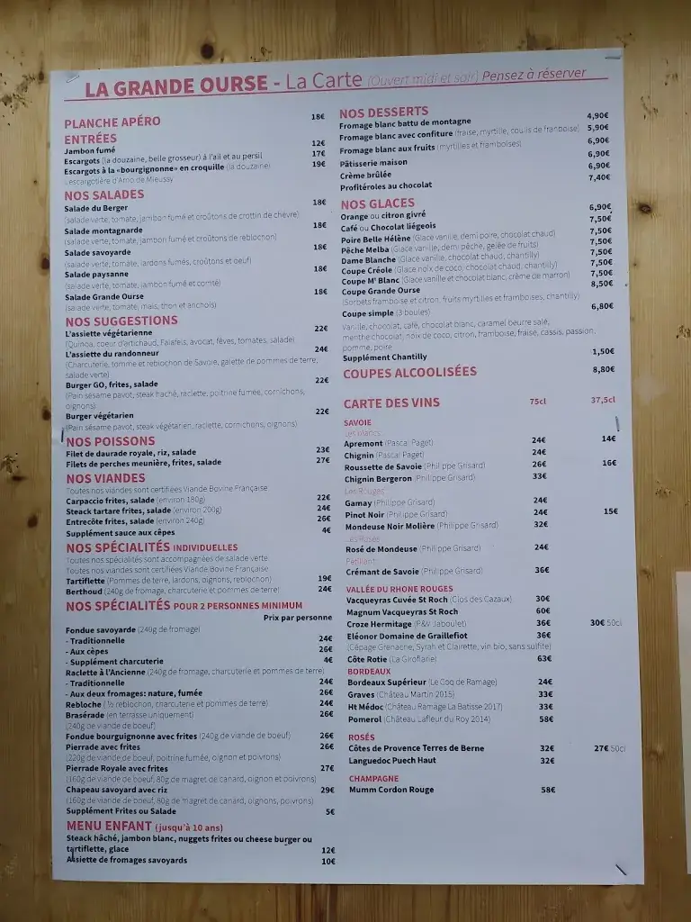 Menu_La Grande Ourse_Taninges_image_1