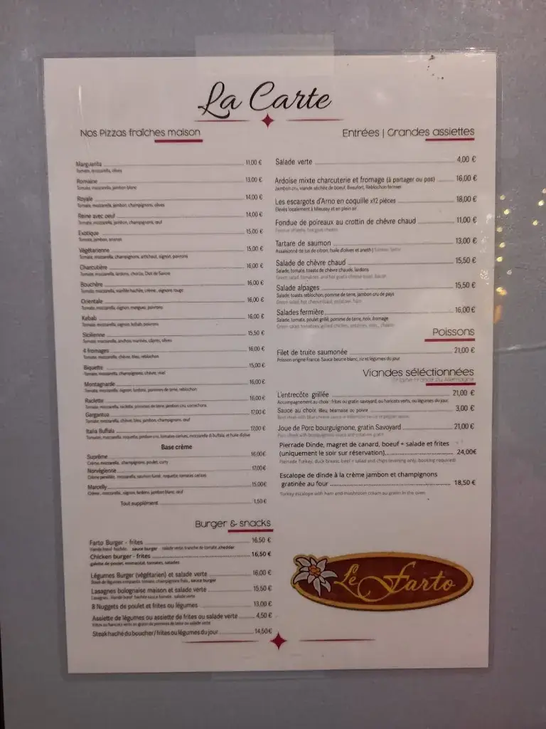 Menu_Restaurant Le Farto_Taninges_image_2