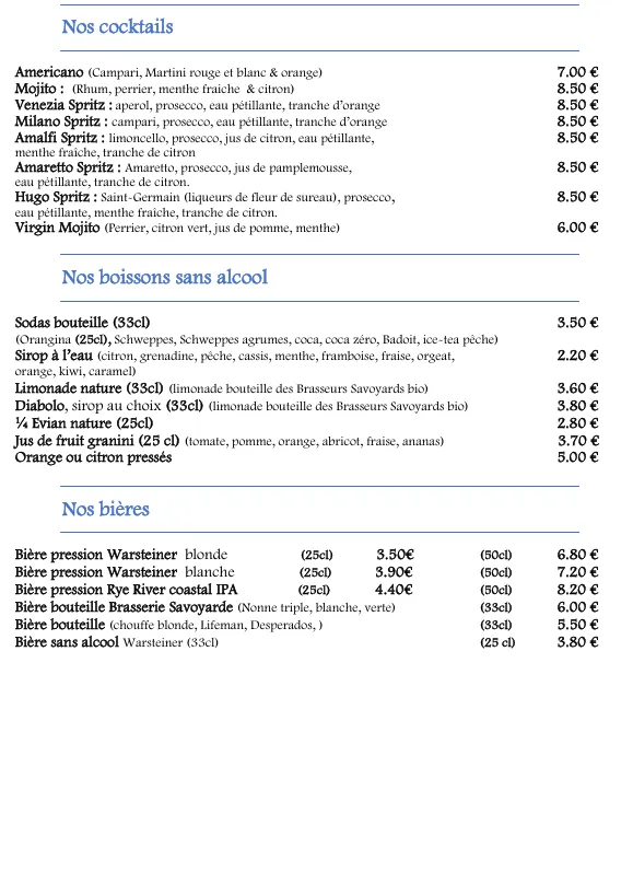 Menu_Restaurant - La chaumière Saint-Maurice_Fillière_image_1