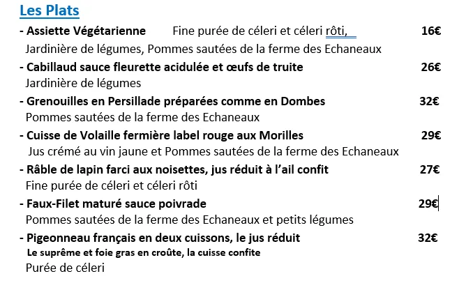 Menu_la Table des Dombes_Miribel_image_1