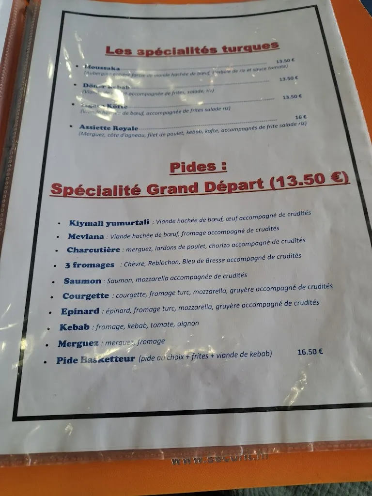 Menu_Le Grand Départ_Tarare_image_1