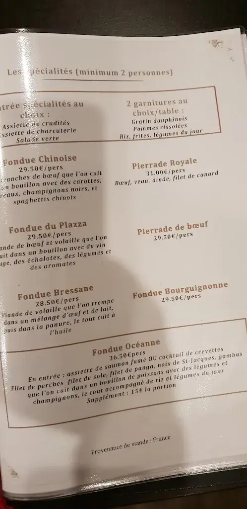 Menu_restaurant le plazza_Annemasse_image_3