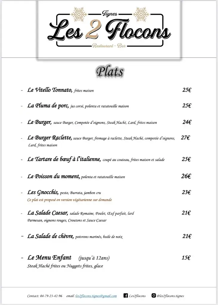 Menu_Les 2 Flocons_Tignes_image_1
