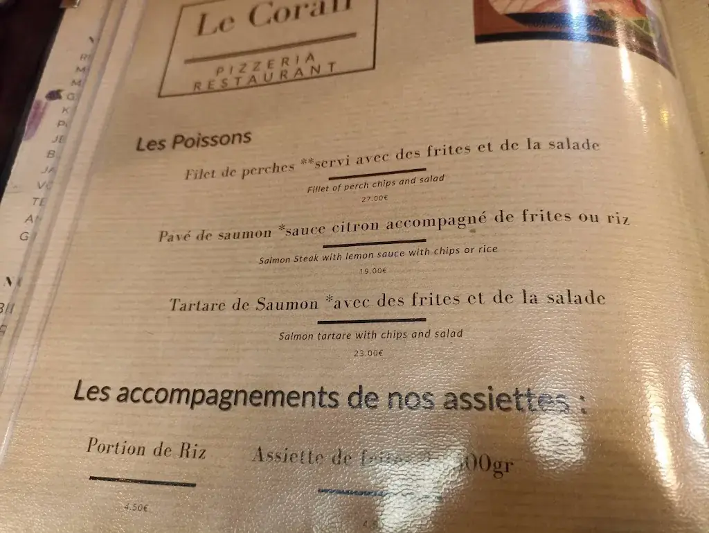 Menu_Pizzeria Le Corail...restaurant_Annemasse_immagine_2