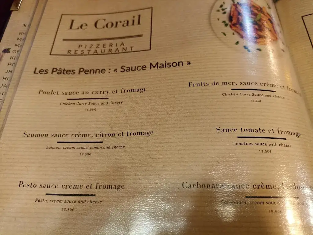 Menu_Pizzeria Le Corail...restaurant_Annemasse_immagine_3