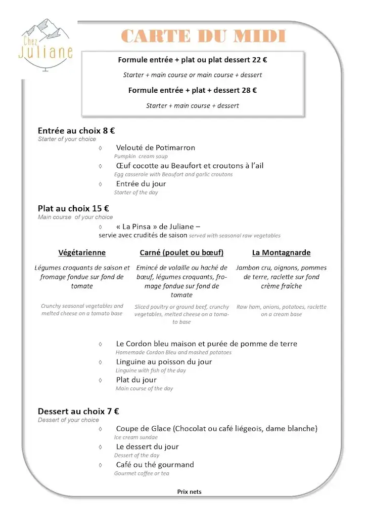 Menu_Chez Juliane_Tignes_image_1