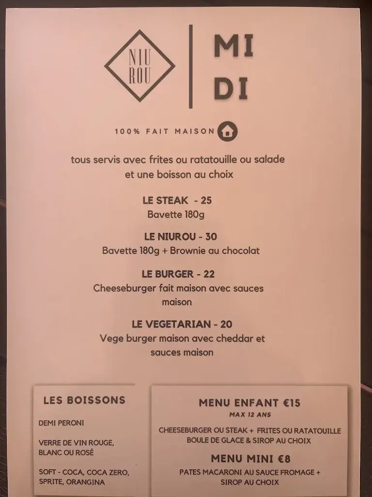 Menu_Niurou steakhouse_Tignes_imagen_1