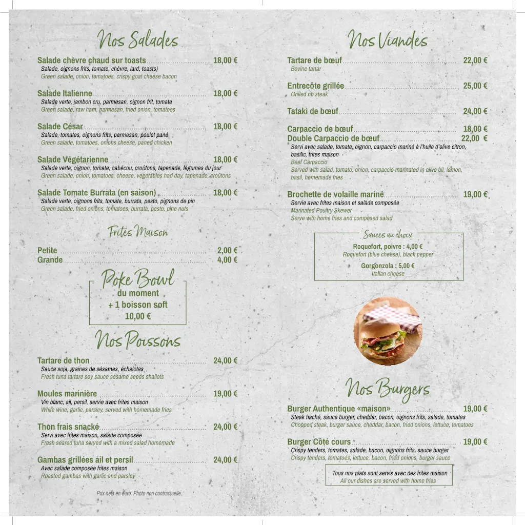 Menu_Brasserie Coté Cours_Tulette_image_1