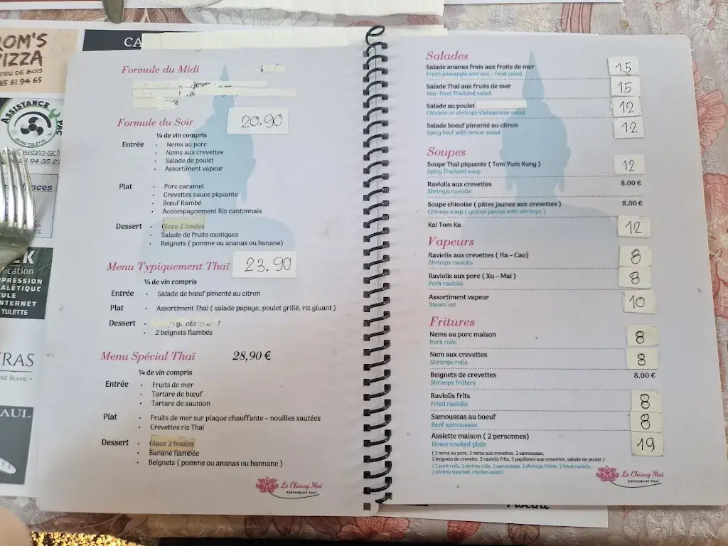 Menu_Restaurant le Chiang maï_Tulette_image_2