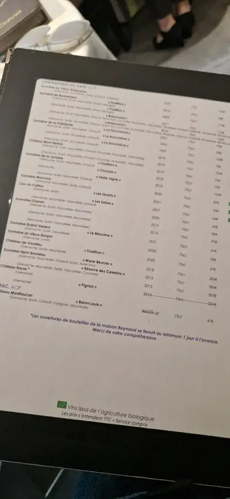 Menu_Côteaux et Fourchettes_Cairanne_immagine_2