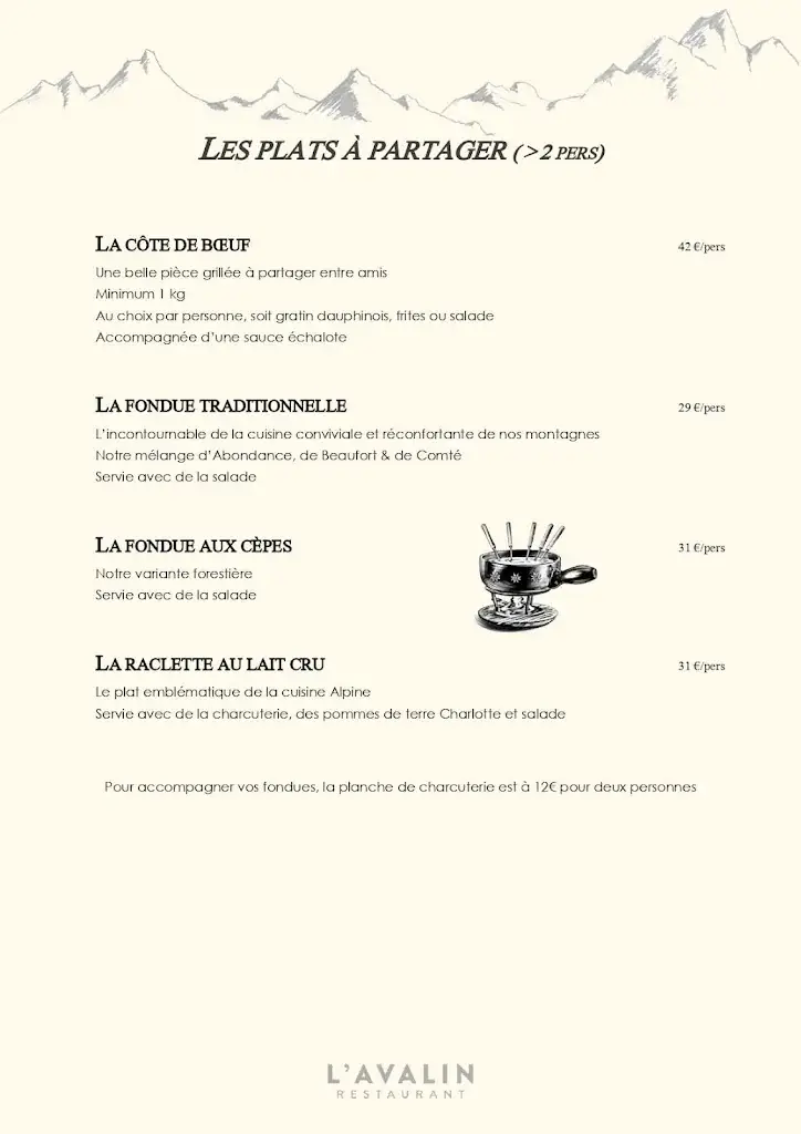 Menu_Restaurant L'Avalin_Val-d'Isère_image_3