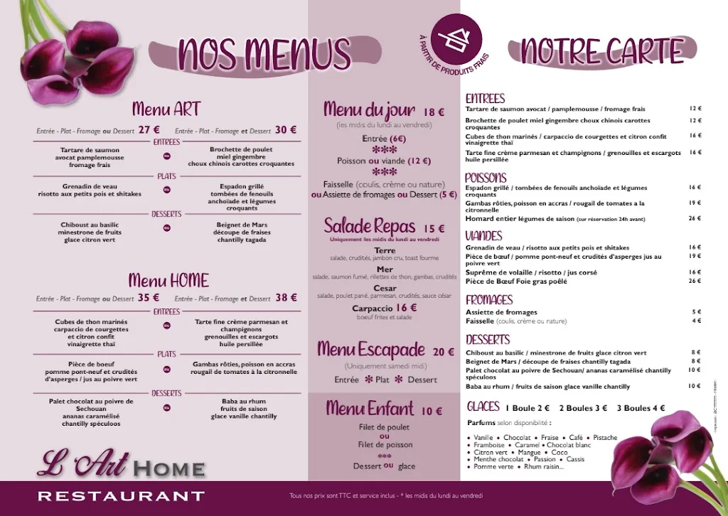 Menu_L'Art Home_Unieux_immagine_1