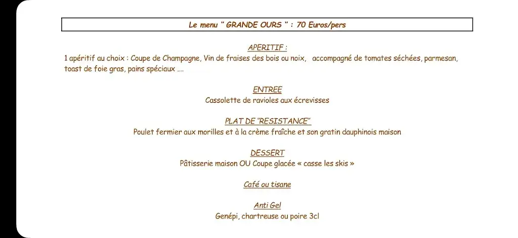 Menu_Le Banc de l'Ours Restaurant d'Alpage_Autrans_immagine_4