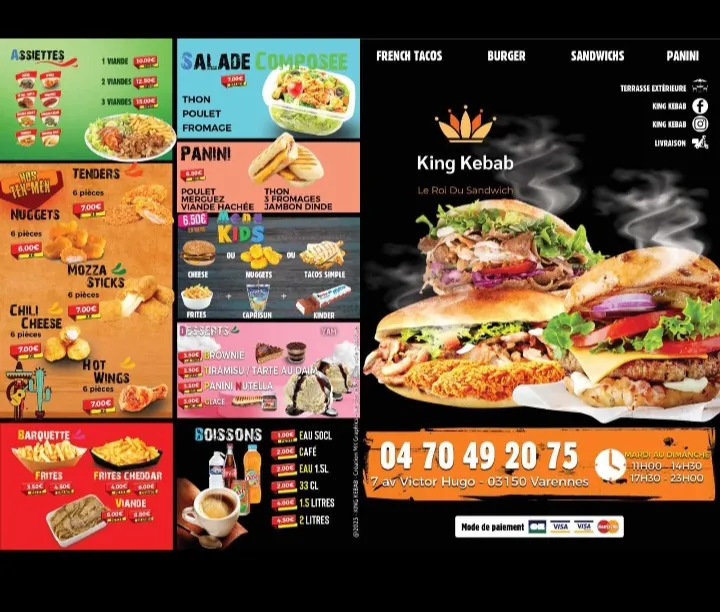 King kebab restaurant in Varennes-sur-Allier