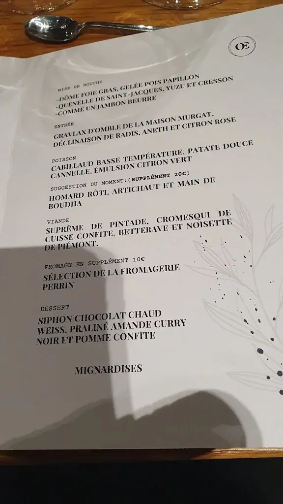 Menu_La Maison d'Oeuvres_Veauche_image_1