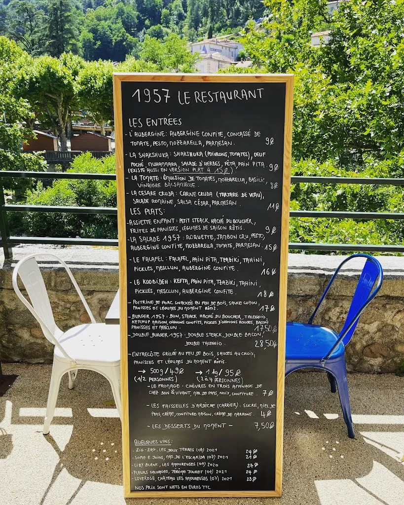 Menu_1957 le restaurant_Vals-les-Bains_image_4