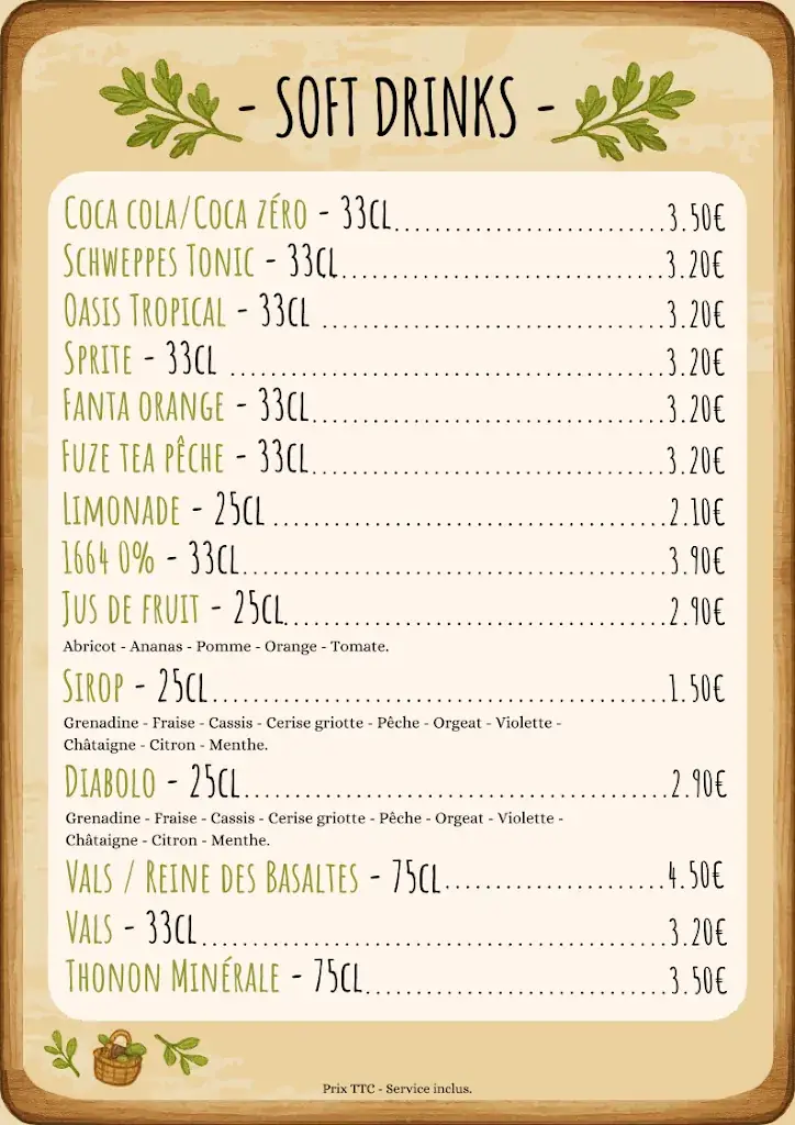 Menu_Restaurant Les Artistes - Vals les Bains_Vals-les-Bains_image_4