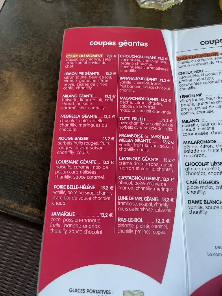 Menu_Glacier Béatrix & Restaurant Côté Crêpes_Vals-les-Bains_image_1