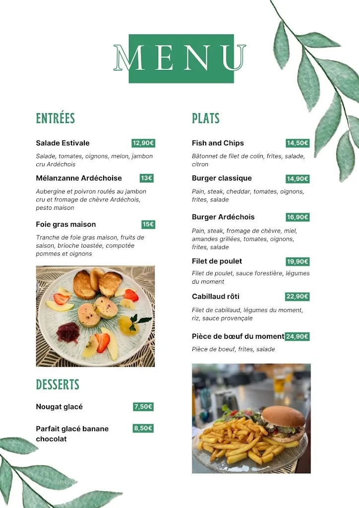 Menu_Restaurant de l'Europe_Vals-les-Bains_image_1