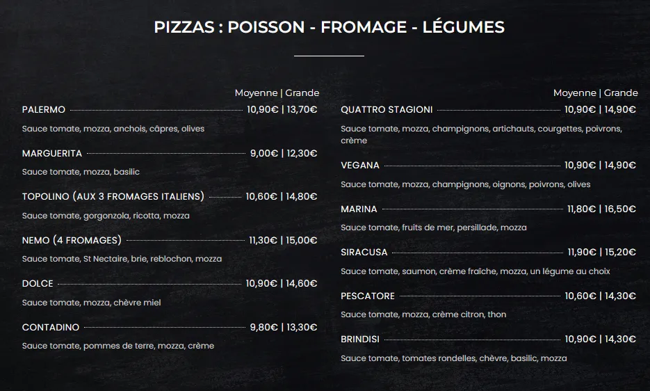 Menu_Pizza Maestro Chignat_Vertaizon_immagine_2